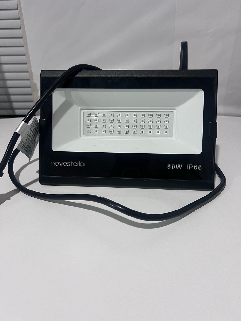 80W Black LED Floodlight, IP66 Weather-Resistant